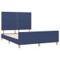 Preview: Bettgestell ohne Matratze Blau 140x200 cm Stoff