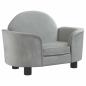 Preview: Hundebett Hellgrau 66x40x45 cm Samt