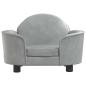 Preview: Hundebett Hellgrau 66x40x45 cm Samt