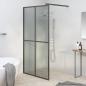 Preview: ARDEBO.de - Duschwand für Walk-in Dusche 118x190 cm Dunkles Sicherheitsglas
