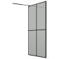 Preview: Duschwand für Walk-in Dusche 118x190 cm Dunkles Sicherheitsglas