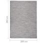 Preview: Outdoor-Teppich Flachgewebe 200x280 cm Braun und Blau