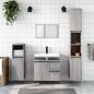 Preview: ARDEBO.de - Badschrank Grau Sonoma 65x33x60 cm Holzwerkstoff