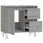 Preview: Badschrank Grau Sonoma 65x33x60 cm Holzwerkstoff