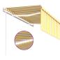 Preview: Markise Automatisch mit Rollo LED Windsensor 3x2,5 m Gelb Weiß