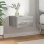 Preview: ARDEBO.de - Wand-Nachttisch Grau Sonoma 35x35x20 cm