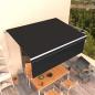 Preview: ARDEBO.de - Markise Manuell Einziehbar mit Rollo 4x3 m Anthrazit