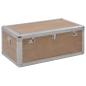 Preview: ARDEBO.de - Aufbewahrungsbox Tannenholz Massiv 91x52x40 cm Braun