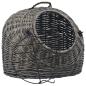 Preview: Katzen-Transportkorb Grau 60x45x45 cm Natürliche Weide