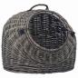 Preview: Katzen-Transportkorb Grau 60x45x45 cm Natürliche Weide