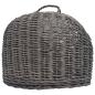 Preview: Katzen-Transportkorb Grau 60x45x45 cm Natürliche Weide