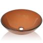 Preview: Waschbecken Hartglas 42 cm braun