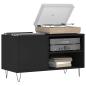 Preview: Plattenschrank Schwarz 85x38x48 cm Holzwerkstoff