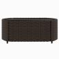 Preview: 4-tlg. Garten-Lounge-Set mit Kissen Braun Poly Rattan