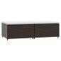 Preview: Gartenhocker mit Kissen 2 Stk. Braun Poly Rattan