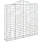 Preview: Gabione mit Hochbogen 200x30x180/200 cm Verzinktes Eisen