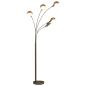 Preview: ARDEBO.de - Stehlampe 200 cm 5 x E14 Silbern