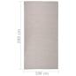 Preview: Outdoor-Teppich Flachgewebe 100x200 cm Hellgrau