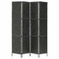 Preview: 4-teiliger Paravent Schwarz 154×160 cm Wasserhyazinthe