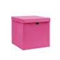 Preview: Aufbewahrungsboxen mit Deckeln 10 Stk. 28x28x28 cm Rosa