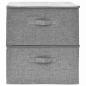 Preview: Aufbewahrungsboxen 2 Stk. Stoff 43x34x23 cm Grau