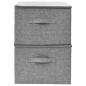 Preview: Aufbewahrungsboxen 2 Stk. Stoff 43x34x23 cm Grau