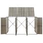 Preview: Mülltonnenbox für 3 Tonnen Grau 207x80x117 cm Poly Rattan