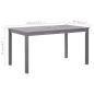 Preview: Gartentisch Grau 140x80x74 cm Massivholz Akazie