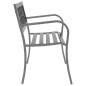 Preview: Gartenbank Schwarz 120 cm Stahl