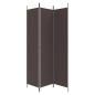 Preview: 3-tlg. Paravent Braun 150x220 cm Stoff