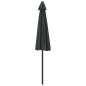 Preview: Balkon-Sonnenschirm mit Alu-Mast Anthrazit 270x144 cm Halbrund