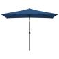 Preview: Sonnenschirm mit Metall-Mast 300x200 cm Azurblau