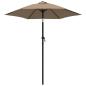Preview: Sonnenschirm Taupe 200 x 224 cm Aluminium