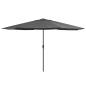 Preview: ARDEBO.de - Sonnenschirm mit Metall-Mast 390 cm Anthrazit