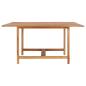 Preview: Gartentisch 150x150x76 cm Massivholz Teak