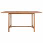 Preview: Gartentisch 150x150x76 cm Massivholz Teak