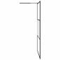 Preview: Duschwand für Walk-In Dusche 115x195 cm ESG Mattiert Schwarz