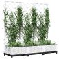 Preview: Garten-Pflanzgefäß mit Spalier Weiß 120 x 40 x 121,5 cm PP