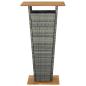 Preview: Bartisch Grau 60x60x110 cm Poly Rattan und Massivholz Akazie