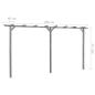 Preview: Garten-Pergola Grau 400x40x205 cm Imprägniertes Kiefernholz