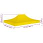 Preview: Partyzelt-Dach 4,5x3 m Gelb 270 g/m²