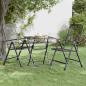Preview: ARDEBO.de - Gartentisch 60x60x72 cm Streckmetall Anthrazit