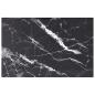 Preview: ARDEBO.de - Tischplatte Schwarz 100x62 cm 8 mm Hartglas in Marmoroptik