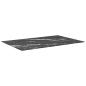 Preview: Tischplatte Schwarz 100x62 cm 8 mm Hartglas in Marmoroptik