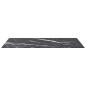 Preview: Tischplatte Schwarz 100x62 cm 8 mm Hartglas in Marmoroptik