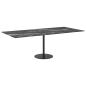 Preview: Tischplatte Schwarz 100x62 cm 8 mm Hartglas in Marmoroptik