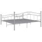 Preview: Bett Grau Metall 180x200 cm