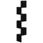 Preview: Wand-Eckregal Hochglanz-Schwarz 19x19x123 cm Holzwerkstoff