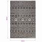 Preview: Outdoor-Teppich Flachgewebe 140x200 cm Schwarz Gestreift