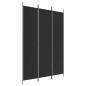Preview: 3-tlg. Paravent Schwarz 150x220 cm Stoff